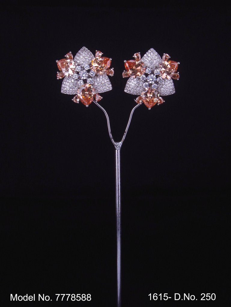 Ear jacket stud with original Zircon stone - Style 5 - Amaara World