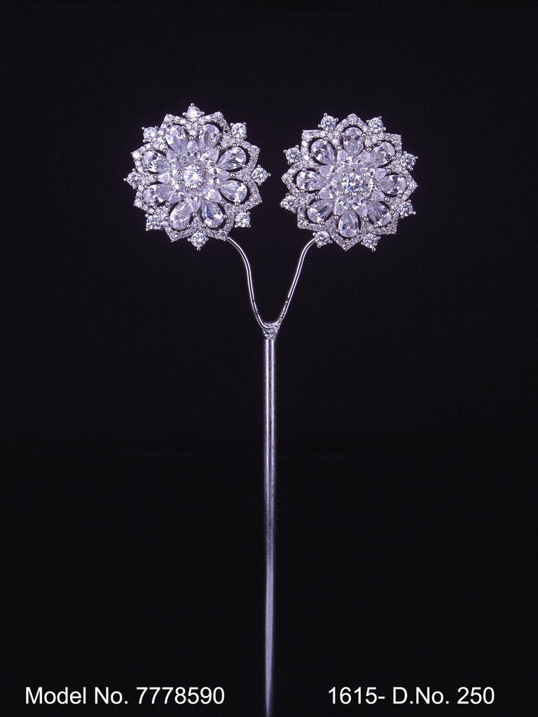 Ear jacket stud with original Zircon stone - Style 6 - Amaara World