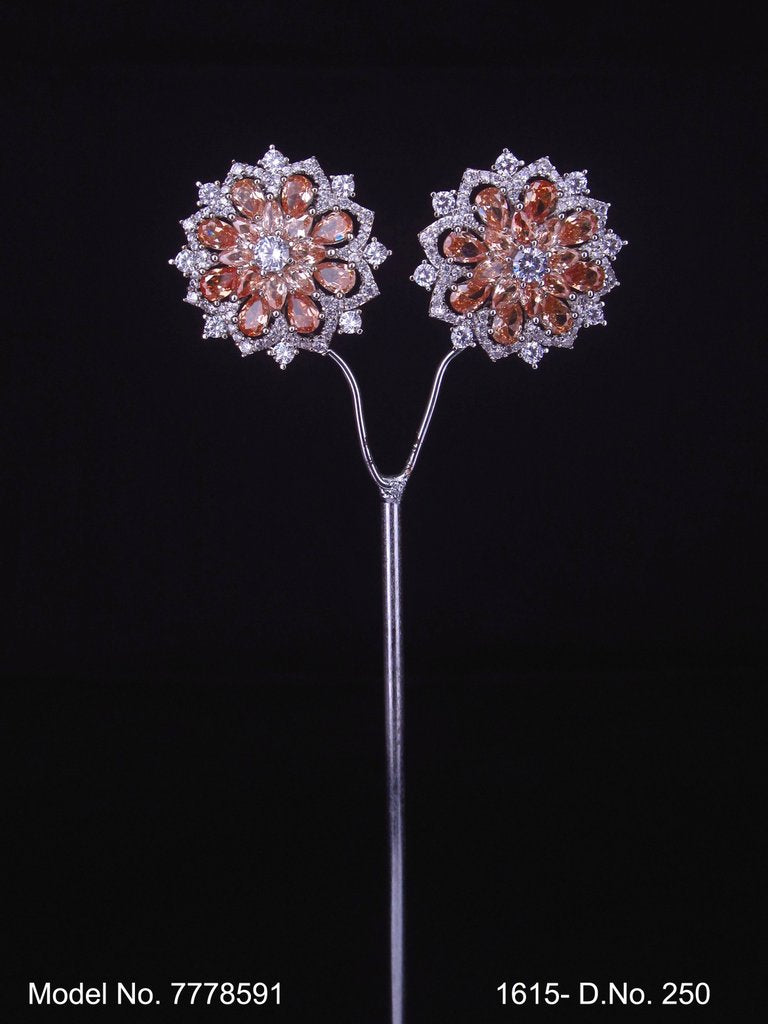 Ear jacket stud with original Zircon stone - Style 7 - Amaara World