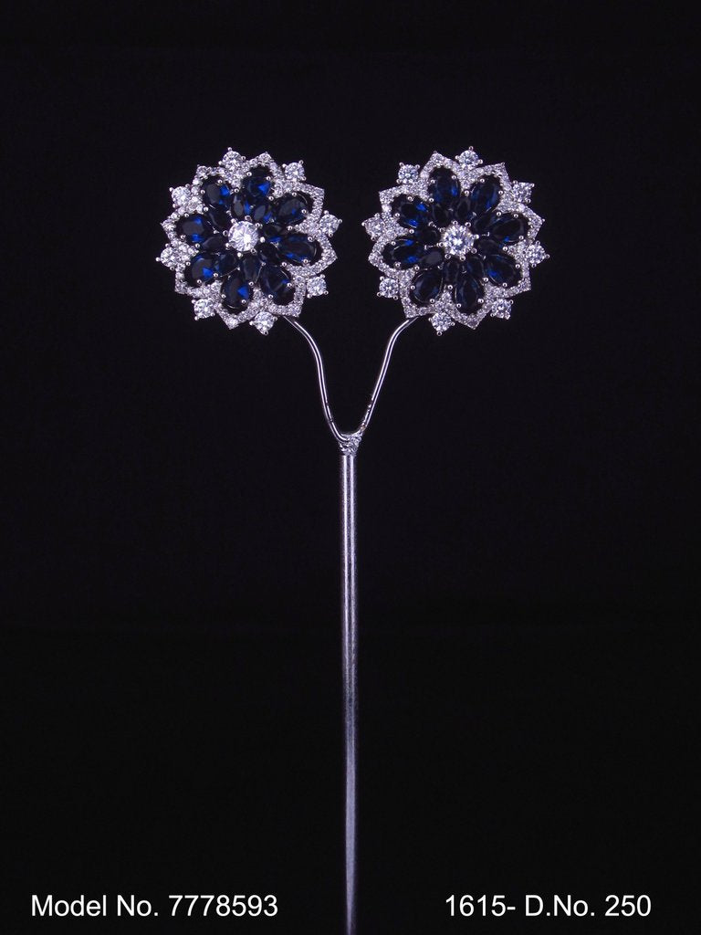 Ear jacket stud with original Zircon stone - Style 9 - Amaara World