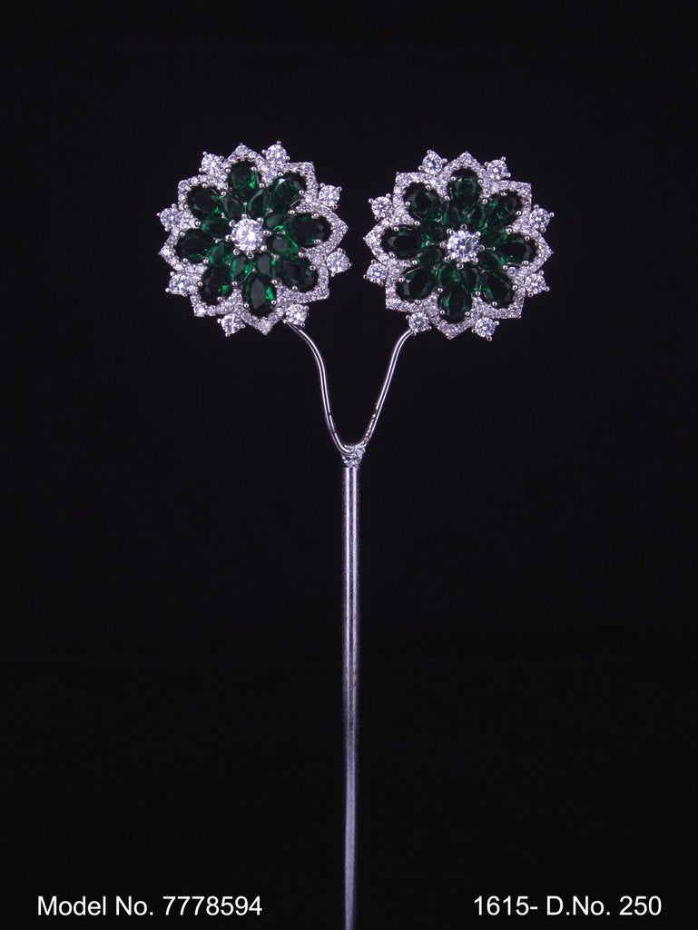 Ear jacket stud with original Zircon stone - Style 10 - Amaara World