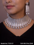 Articfical Diamond AD Necklace Set - 7733127 - View 1