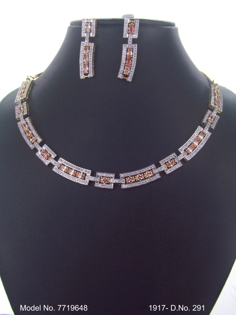 Classic Cz Jewelry Set with Earrings - Amaara World