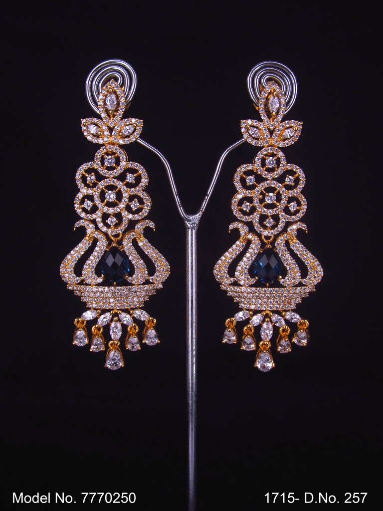 Statement Earrings with AD stones - Amaara World