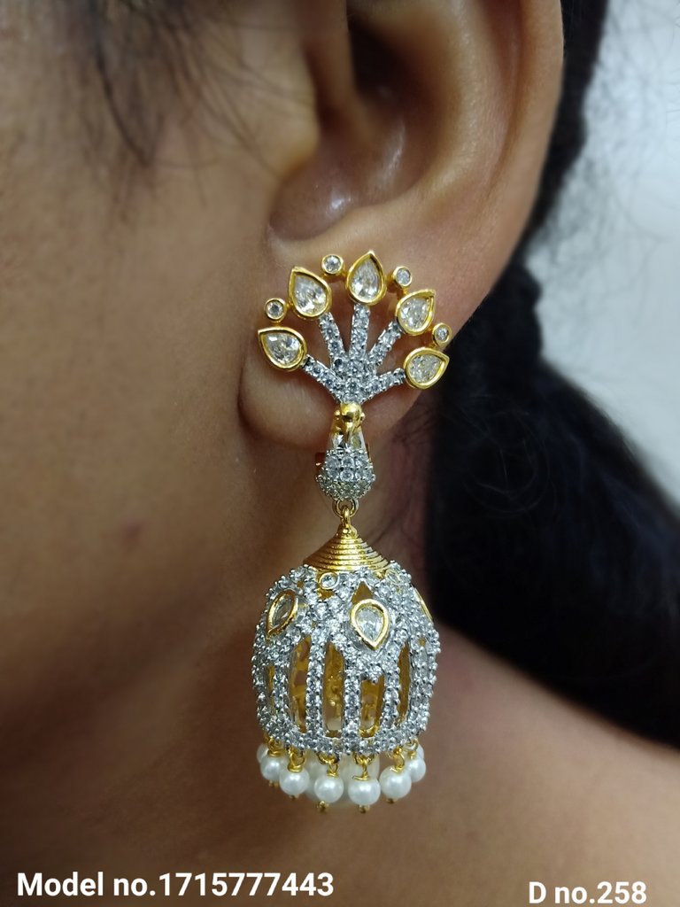 Statement Earrings with AD stones - Amaara World