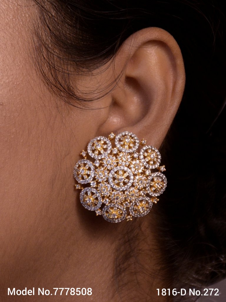 Valentine Gift | Classy Zircon Stud - View 2 - Amaara World