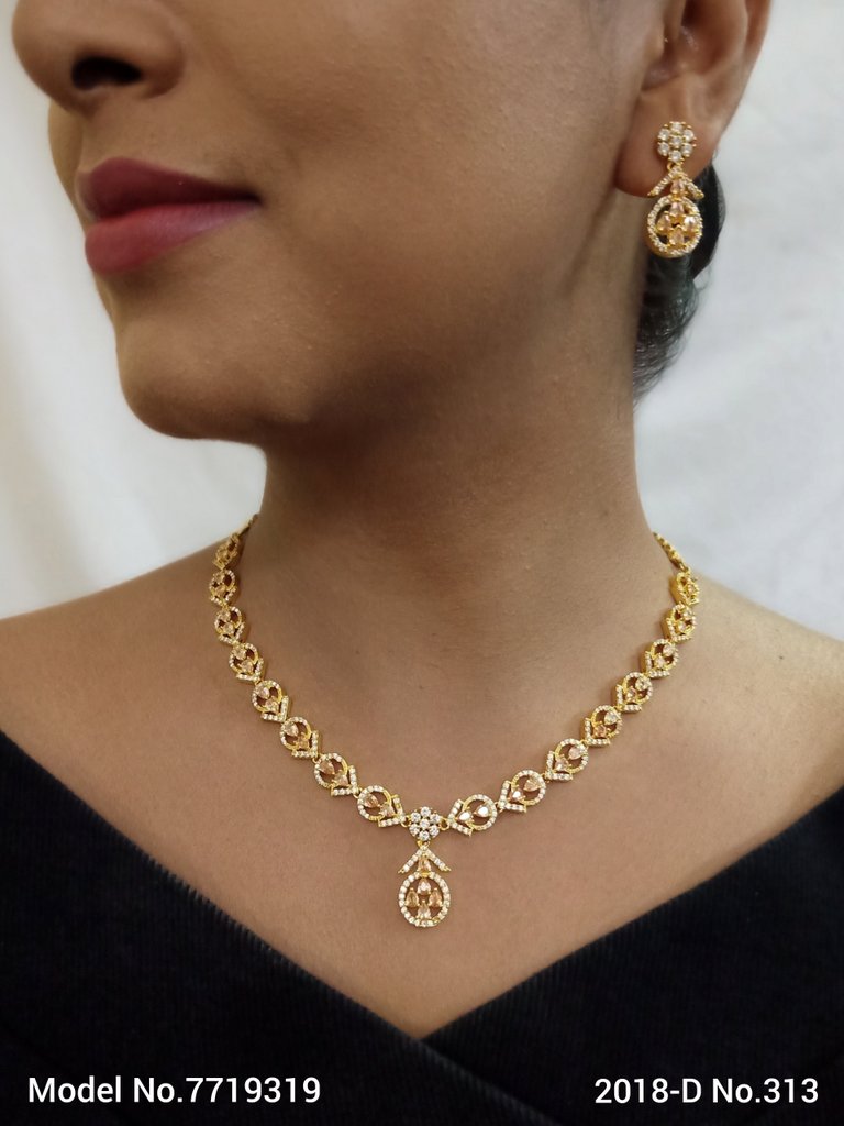 American Diamond Necklace Set | Wonderful Gift Item - View A
