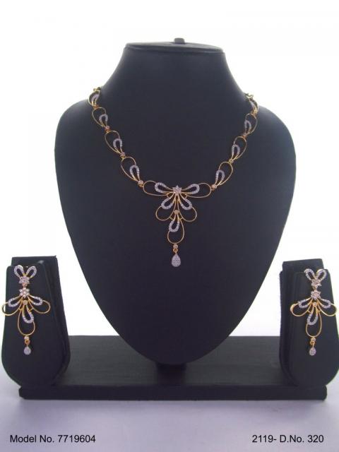 American Diamond Necklace Set   Wonderful Gift Item - Classic Necklace - Amaara World - SKU 7719605