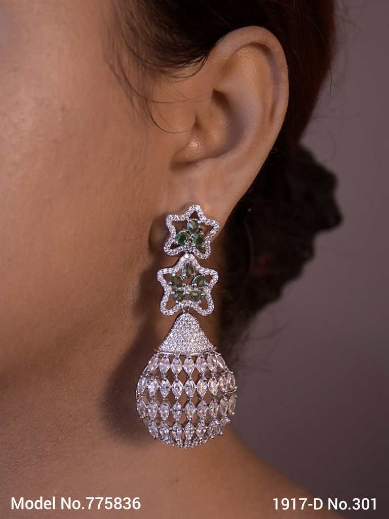 Original Zircon Long Earrings - Amaara World