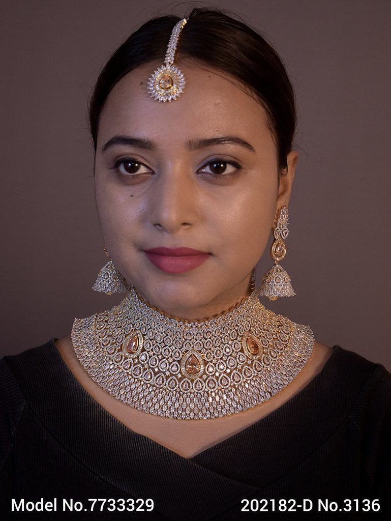 Artificial Diamond Jewelry Set for Brides - Amaara World
