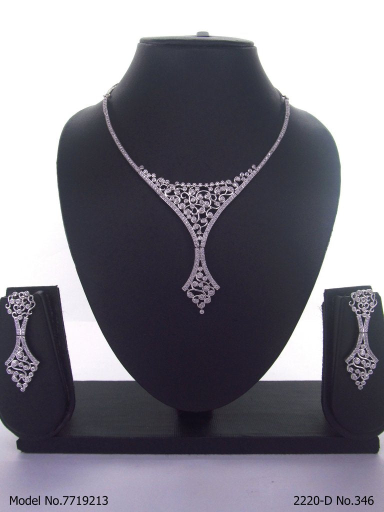 Made in India | Cz Necklace Set - View A