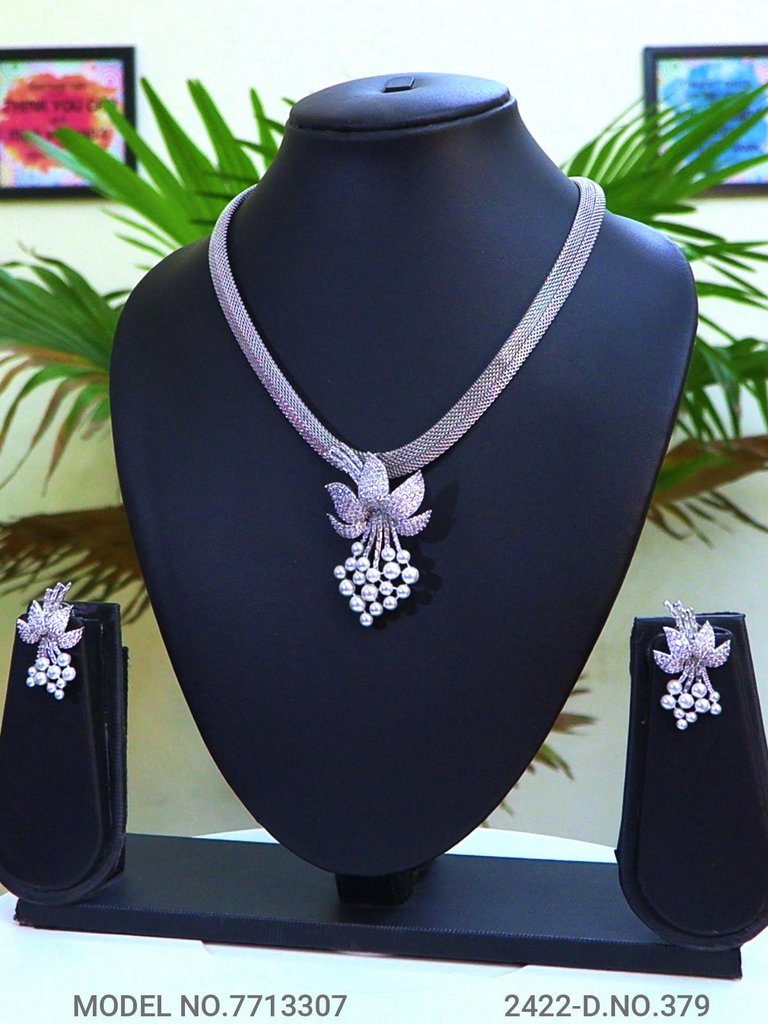 American Diamond Pendant Set - Amaara World