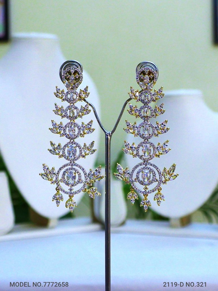 Original Zircon Long Earrings - Amaara World