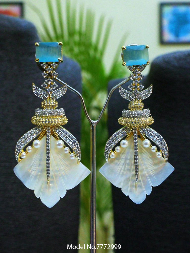 Earrings made of Cubic Zircons - View A