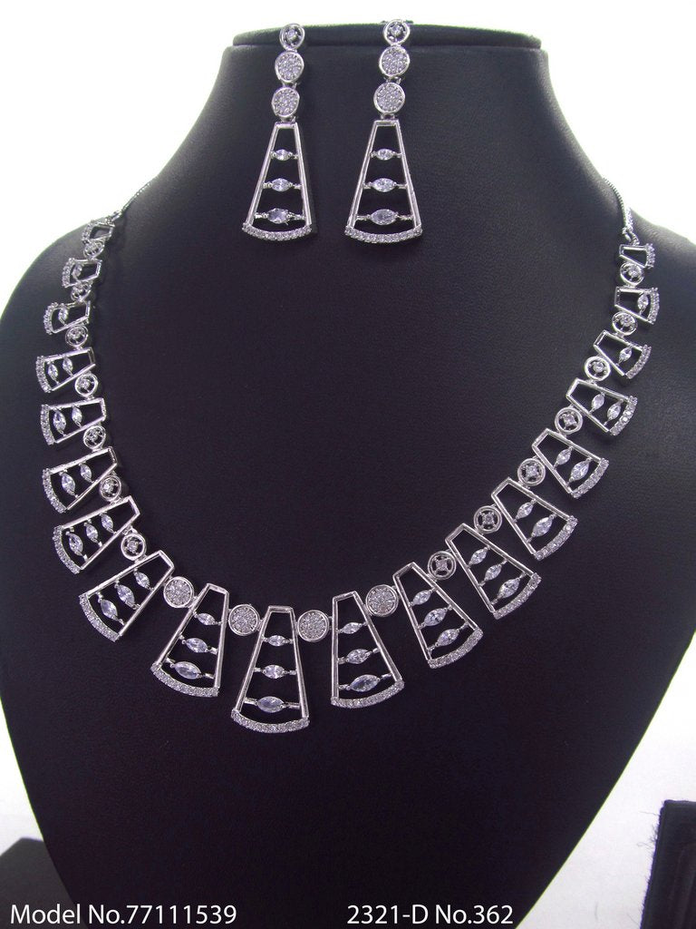 Classic Necklace | AD Jewellery | Handcrafted - Amaara World