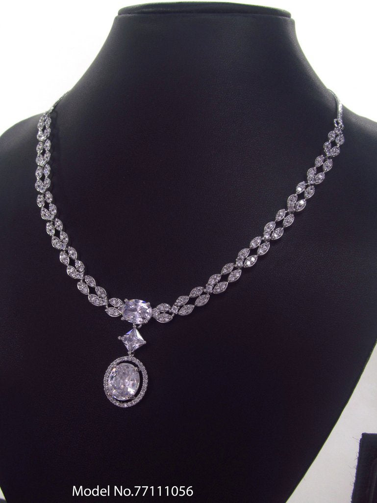 Made in India | Cz Necklace Set - View A