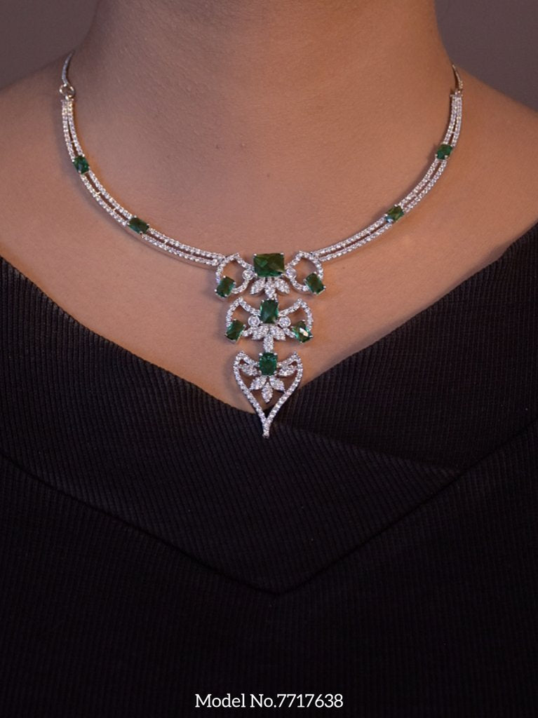 Made in India | Cz Necklace Set - View A