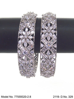 Crown Glow CZ Bangles - Amaara World USA - SKU 7755930