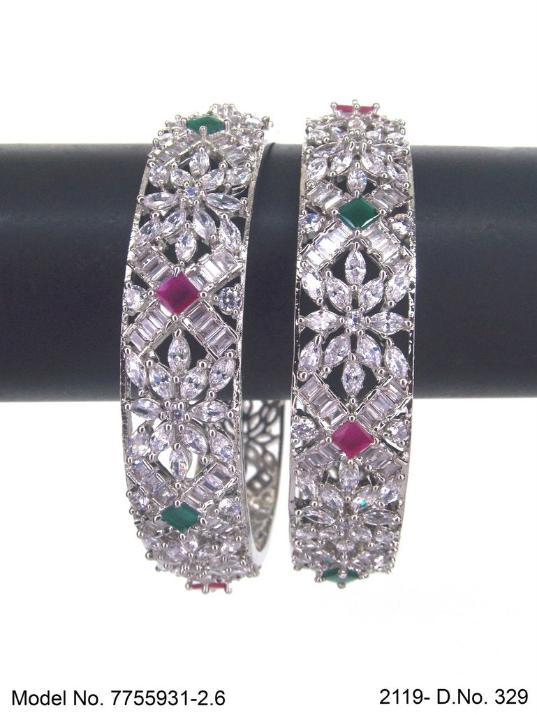 Golden Spark CZ Bangles - Amaara World