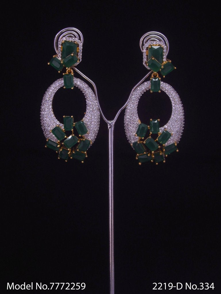 Designer Handmade Cz Earrings - View A