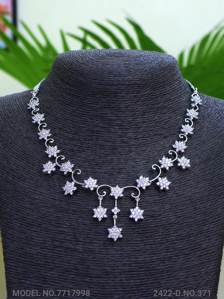 Light weighted CZ Necklace Set - View A