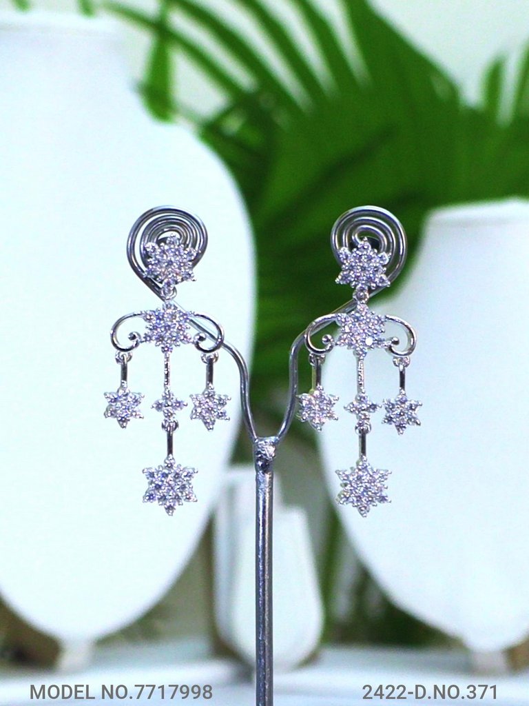 Light weighted CZ Necklace Set - View B