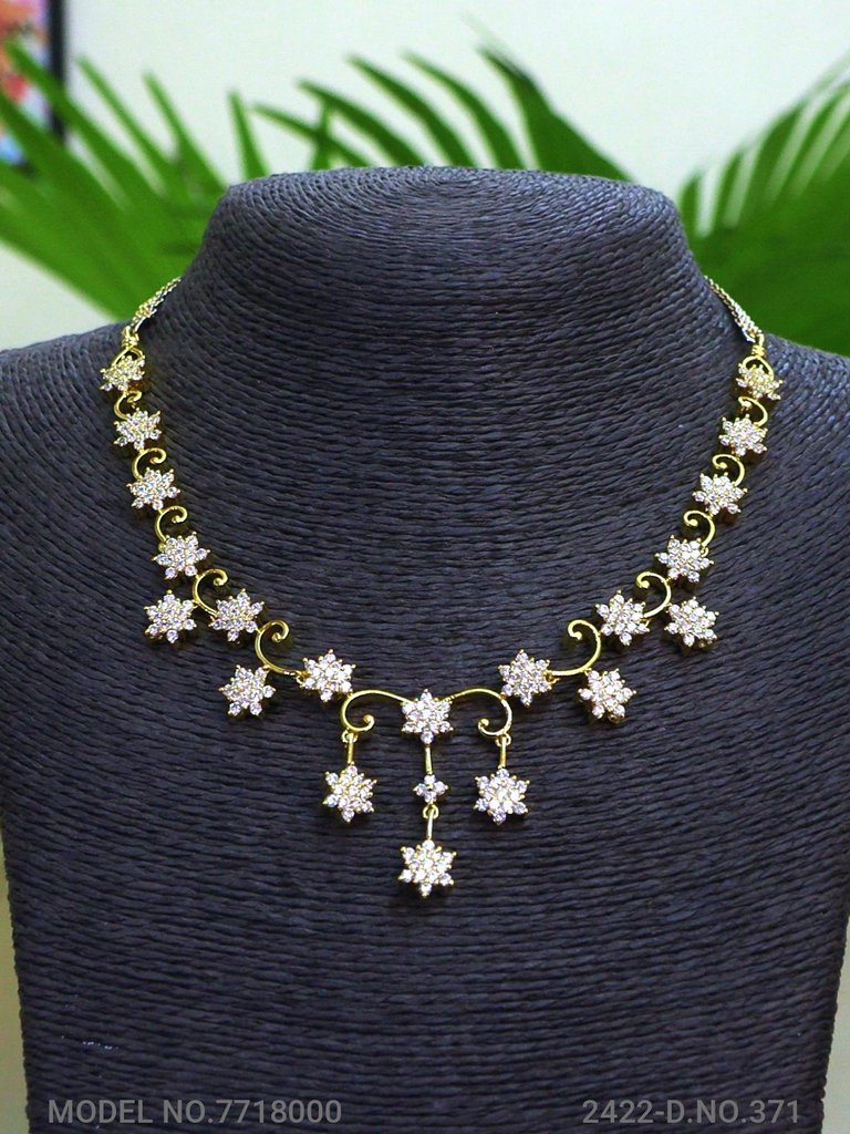 Classic Necklace | AD Jewellery | Handcrafted - View A