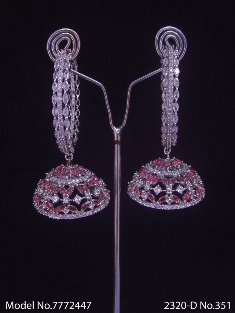 CZ Jhumka Earrings