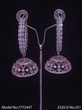 CZ Jhumka Earrings - Amaara World
