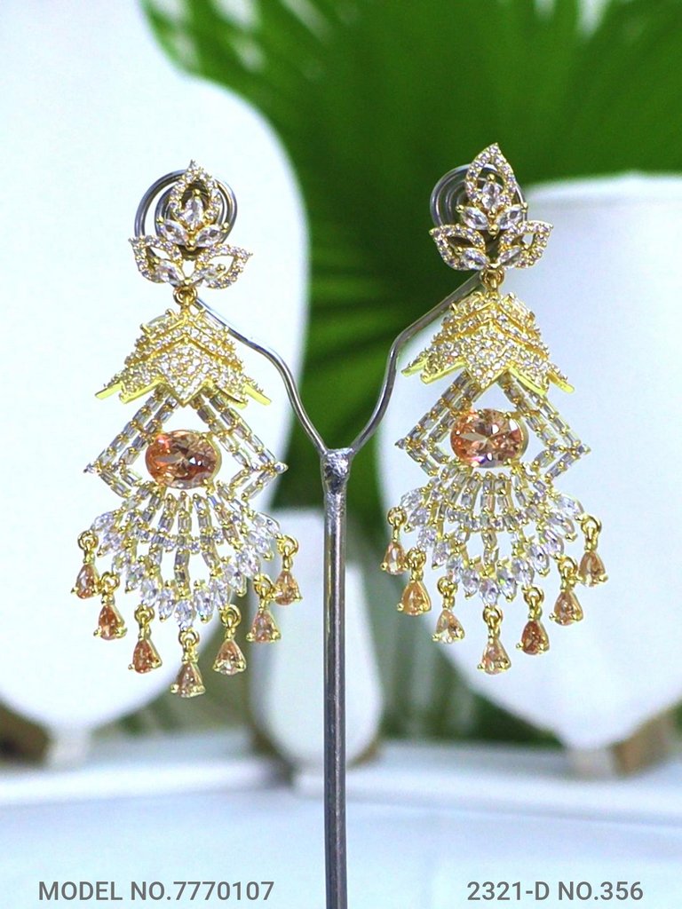 Original Zircon Long Earrings - Amaara World