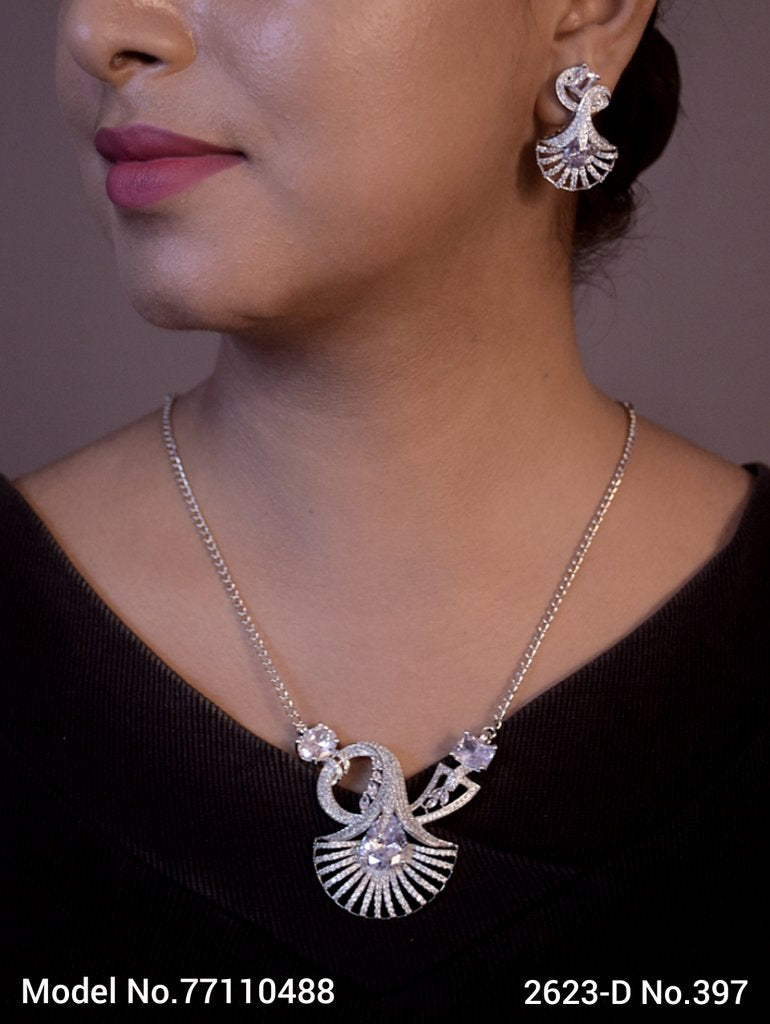 Classic Necklace | AD Jewellery | Handcrafted - Amaara World
