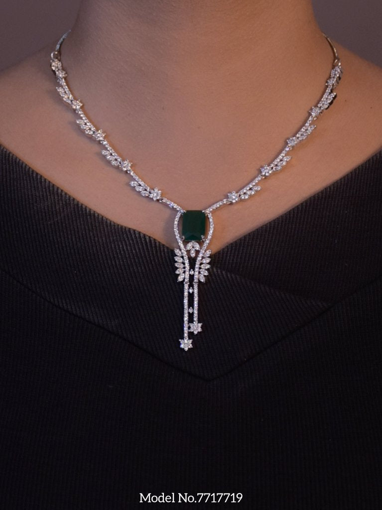Classic Cz Jewelry Set with Earrings - View A