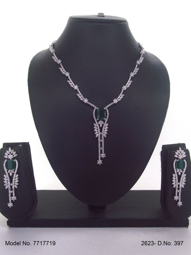 Classic Cz Jewelry Set with Earrings - View B