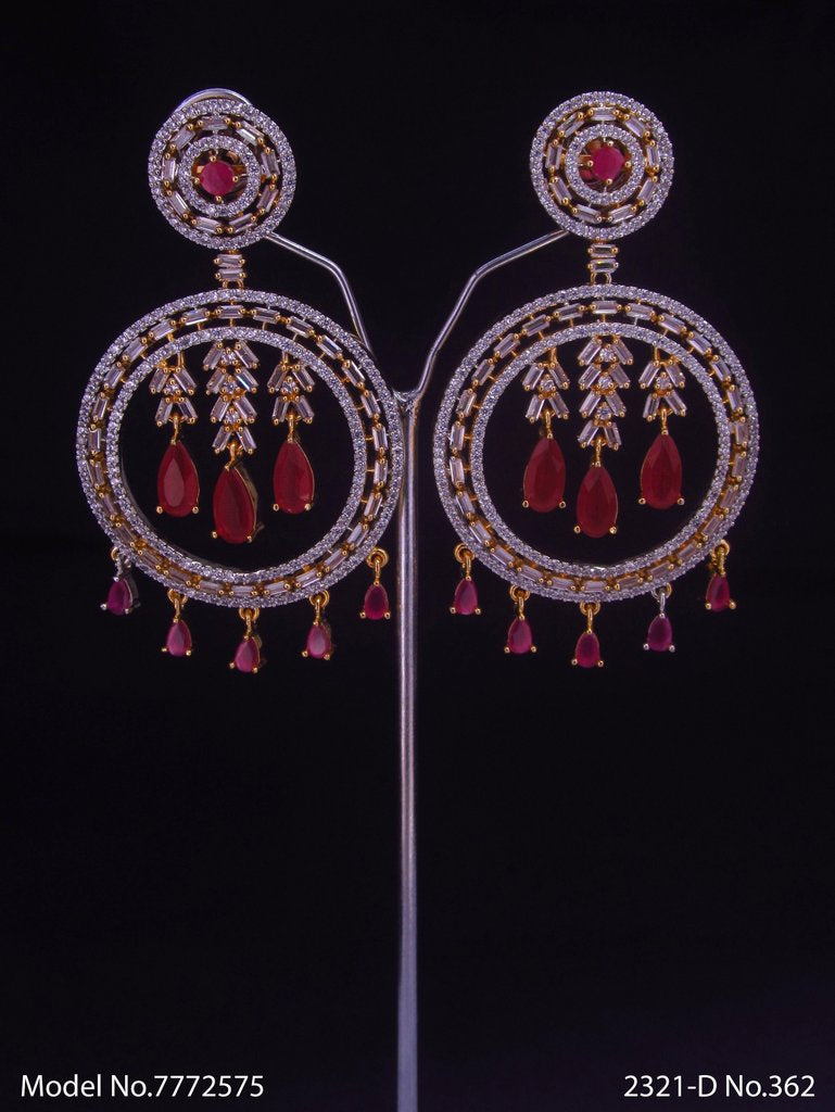 Cz Fashion Earrings | Handcrafted - Amaara World