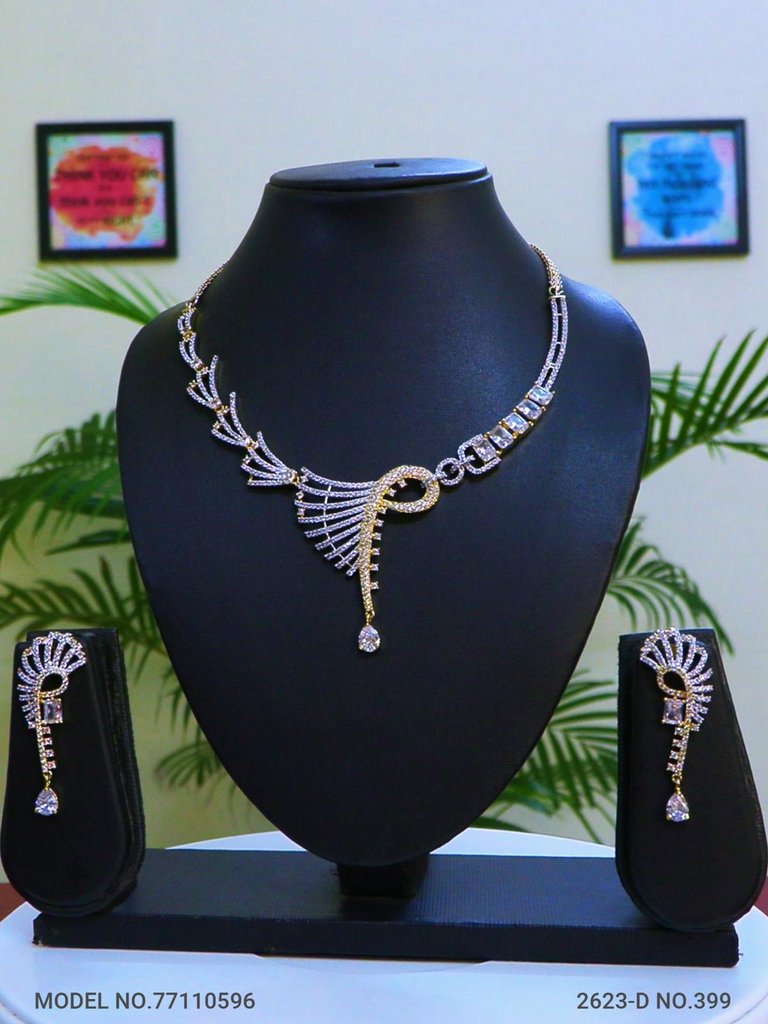 Classic Cz Jewelry Set with Earrings - Amaara World