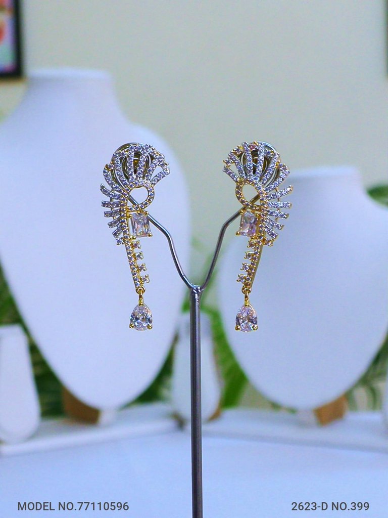 Classic Cz Jewelry Set with Earrings - View B