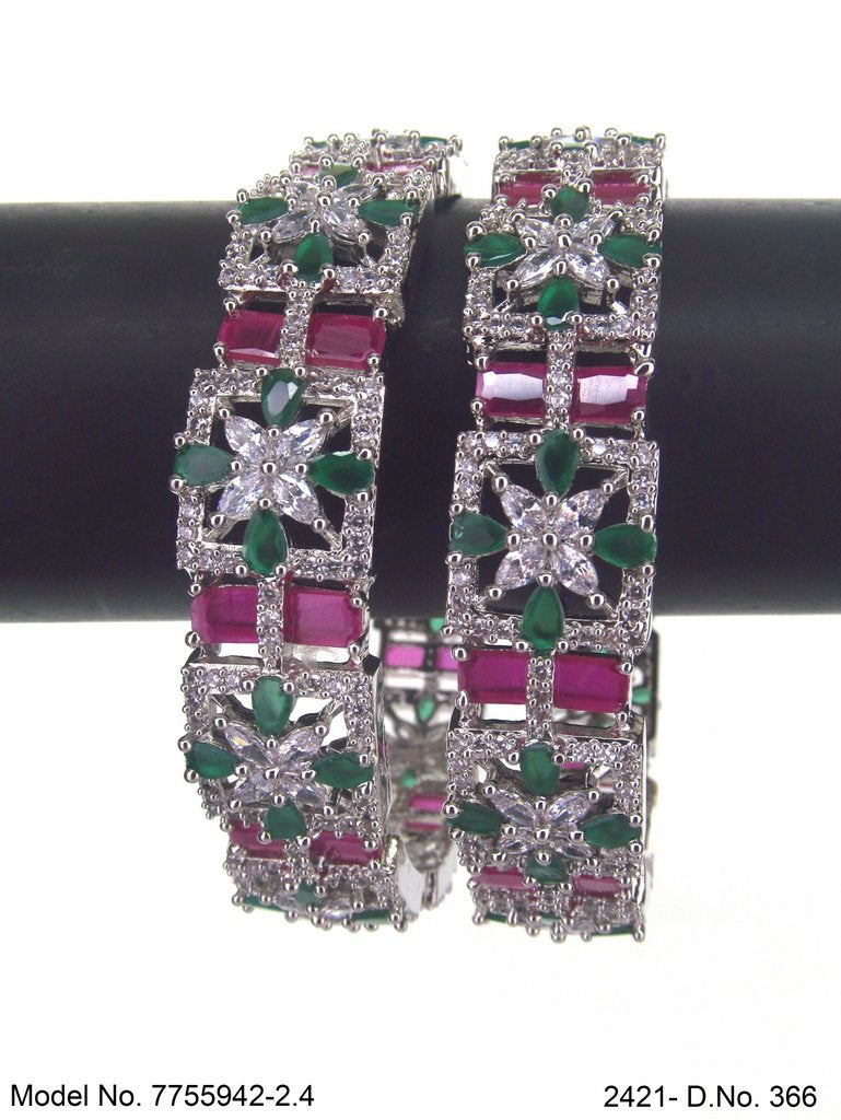Golden Spark CZ Bangles - Amaara World