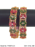 Golden Spark CZ Bangles - Amaara World
