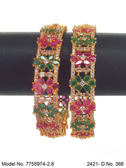 Golden Spark CZ Bangles - Amaara World USA - SKU 7755974