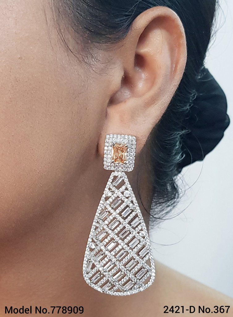 Original Zircon Long Earrings - Amaara World