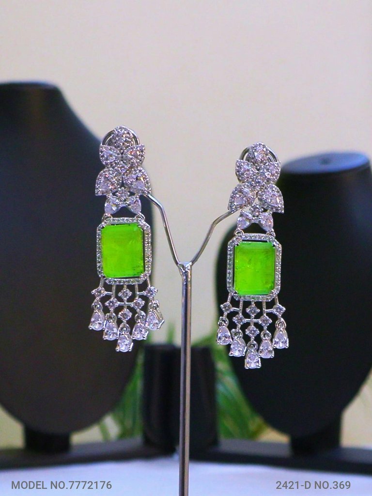 Statement Earrings with AD stones - Amaara World