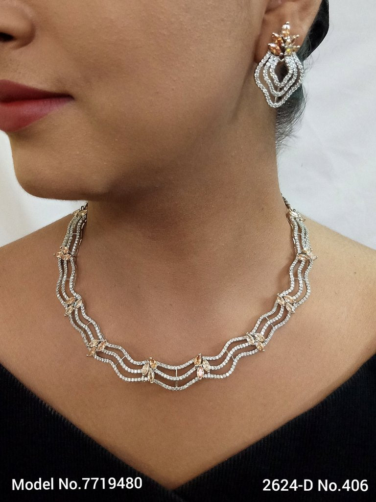 American Diamond Necklace Set | Wonderful Gift Item - Amaara World