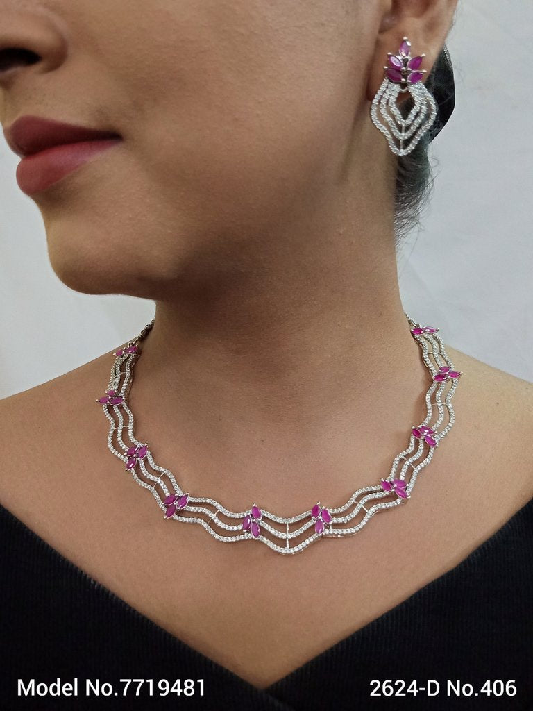 Original Cubic Zircon | Classic Necklace Set - Amaara World