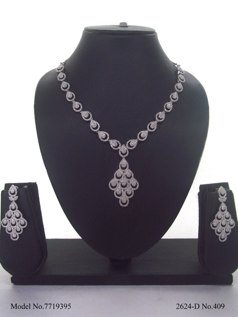 Made in India | Cz Necklace Set - View A