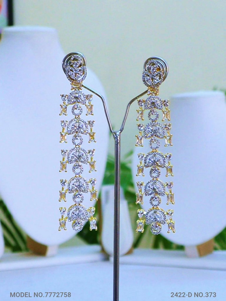 Statement Earrings with AD stones - Amaara World