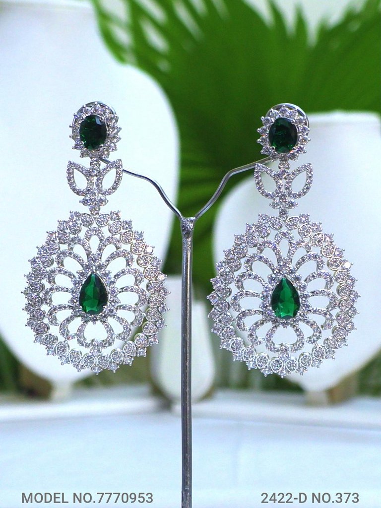 Statement Earrings with AD stones - Amaara World