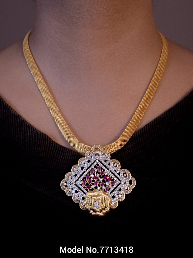 Imitation Artificial Diamond Pendant - View 3 - Amaara World