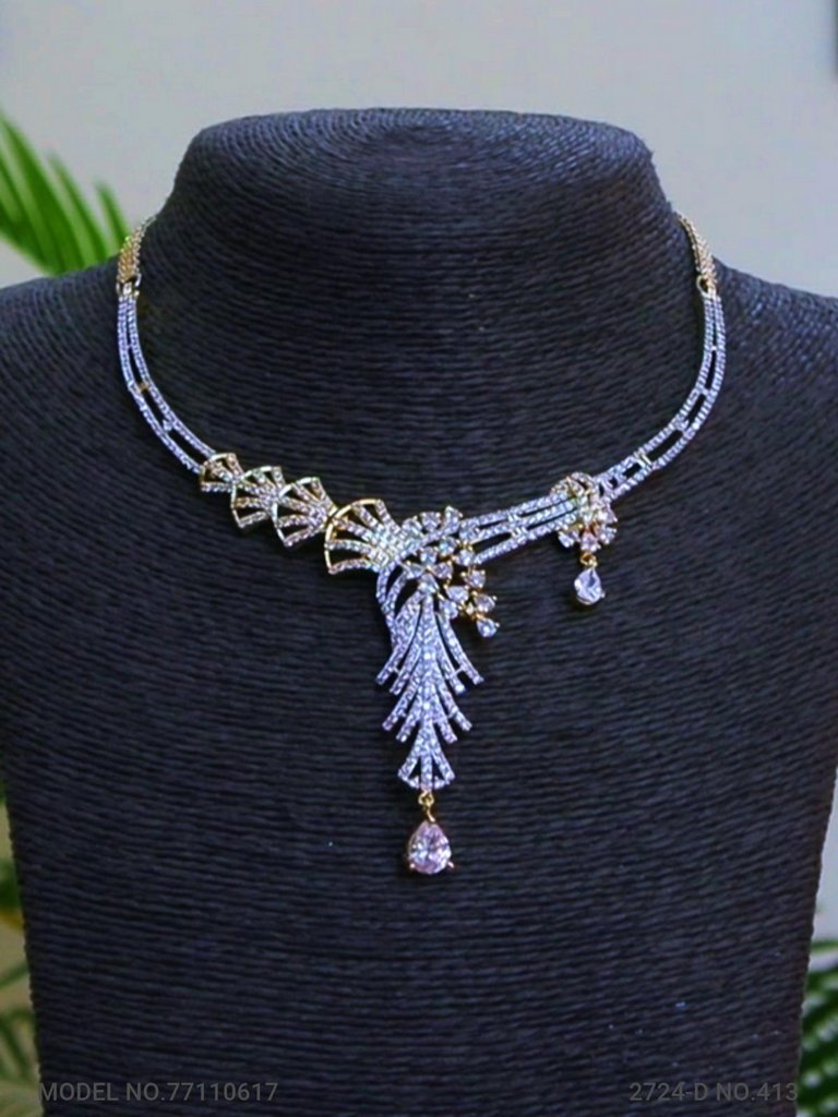 Classic yet Trendy | Cz Fashion Necklace Set - View A