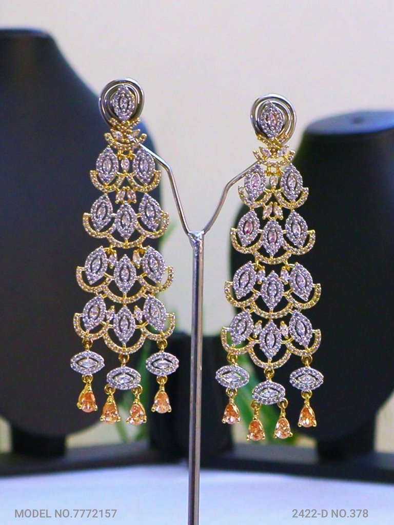 Cz Fashion Earrings | Handcrafted - Amaara World