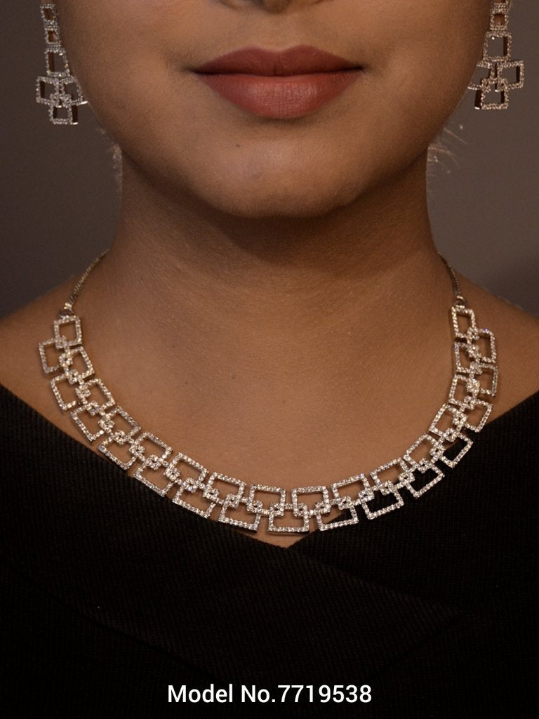 Made in India | Cz Necklace Set - View B